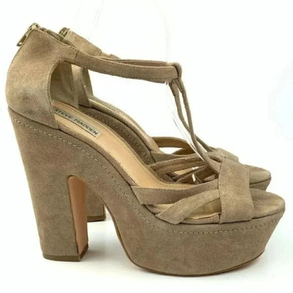 Steve Madden platforms sz 10 P-gabbi suede chunky - Picture 14 of 14